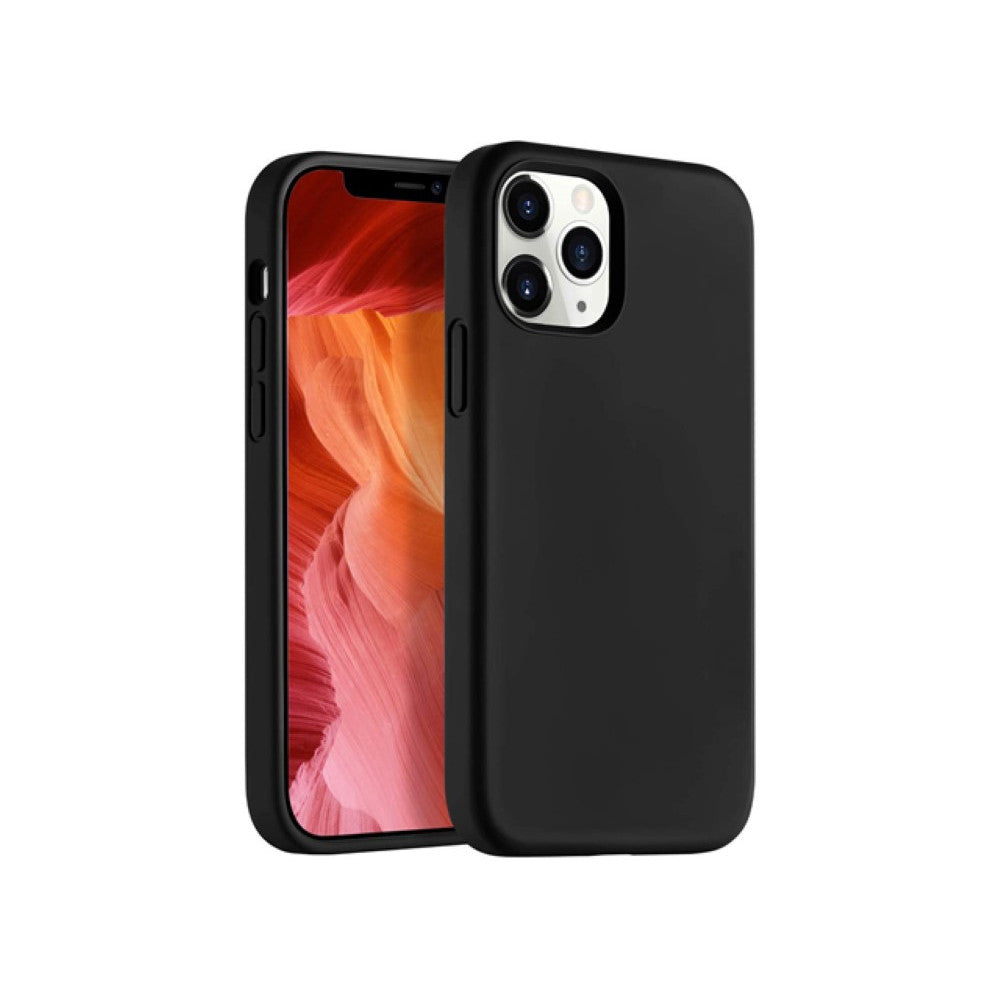 Funda de silicona AA Protect-iT para iPhone 12 Pro Max de 6,7 pulgadas - Negra
